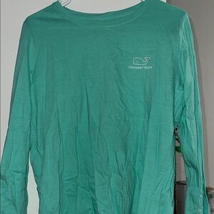 Vineyard Vines Teal Long Sleeve Crew Neck T-Shirt
